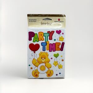 American Greetings Care Bears Funshine Bear Party Invitations 10 count Vintage